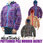 WILD THINGS PATTERNED PILE HOODED JACKET  JKT S3F ChVOX t[htpCt[XWPbg WILDTHINGS