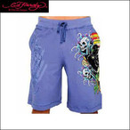 Ed Hardy(Ghn[fB[)@V[gpc@Mens Specialty Shorts@A0B3BARG@Panther Skull Waves