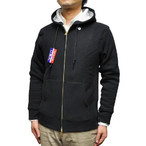 CAMBER Lo[ SPECIAL EDITION 12oz TIGHT FIT FULL ZIP PARKA THERMAL LINING ^CgtBbgT[}nWbvp[J BLACK/WHITE